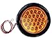 Buyers Products SL40AR 4 Inch Recessed Amber Strobe Light, Round Six Flash Warning Light, 24 LEDs, LED Flashing Lights for Vehicles, Truck Accessories