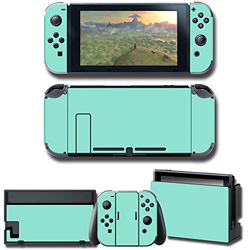 Auphar Games Decal Skins For Nintendo Switch, Anti-Scratch Matte Cover Sticker Protector Vinyl Wrap Durable Full Set Faceplate Joy-Con Console Dock Solid Color #TOP7