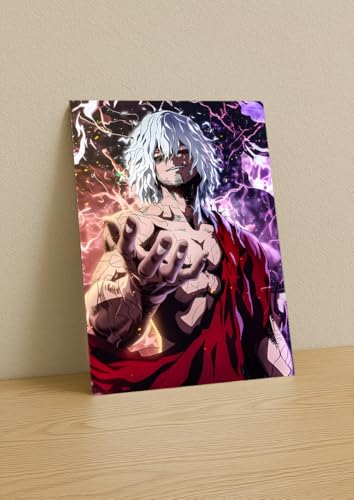 Image of NIJUKA Anime Printed A4 Size Metal sheet Poster For Home And Room Decoration | For Anime Art Fans Boys And Girls (Tomura Shigaraki New Power)