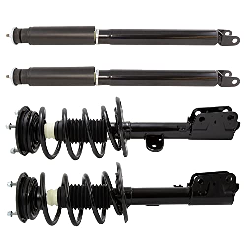 Image of TRQ Front and Rear Complete Strut Assembly & Shock Absorber Kit Complete Strut & Coil Spring Assembly Compatible with 2013-2019 Ford Explorer Police Interceptor Utility