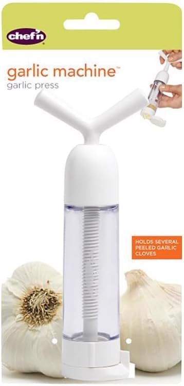 Chef 'N Garlic Machine 7" H X 2" W Plastic Carded