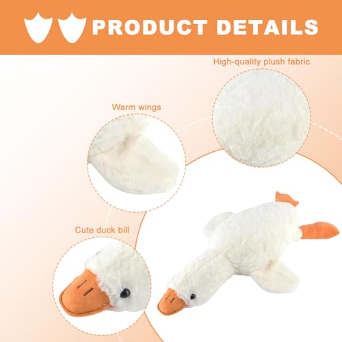 SKIPTHYBER Gans Kuscheltier, Ente Stofftier Plüsch Gans Kissen Puppe, Kinder Weiches Gans Plüschtier Ideal Als Schlafbegleiter Und Dekoration (50cm)