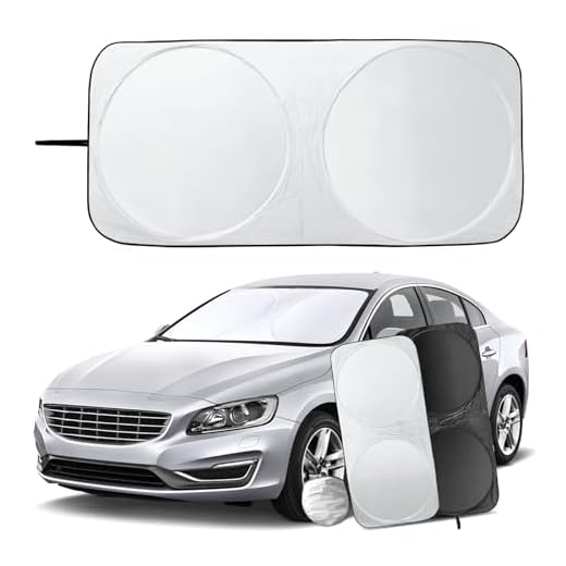 Parasole per Parabrezza, Parasole Auto Parabrezza, Pieghevole e Portabile Anteriore Parabrezza Parasole Contro i Raggi UV Adatto la Maggior Parte dei Veicoli (150 * 70cm)