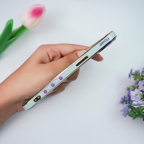 Image of Peeperly Back Cover Case for iPhone 14 Plus Soft TPU, Shockproof Protective Durable Botanical Painting Floral Petals Case for Girls & Women(Green)