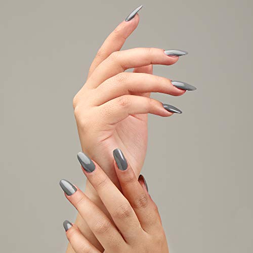 Image of FYORR Grey Perfecto Professional Nail Polish | Long Lasting, Quick Dry, Chip Resistant, High Shine Nail Paint | Smooth & Easy Application, Vibrant Trendy Shades for Women & Girls Party Daily Use 15ml