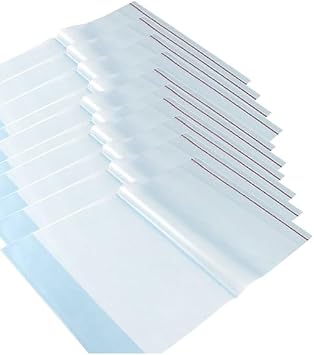 Şeffaf Buzlu Hazır Kitap Kaplığı (10'lu Paket) - Geçirmeli Pratik Defter ve Kitap Kılıfı, Okul İhtiyaçları İçin Korumalı Şeffaf Kitap Kabı
