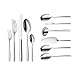 Produktbild WMF Palma Besteckset, 12 Personen, 66 teilig, 60 Teile mit Servierbesteck, Monobloc-Messer, Cromargan Edelstahl poliert, glänzend, spülmaschinengeeignet
