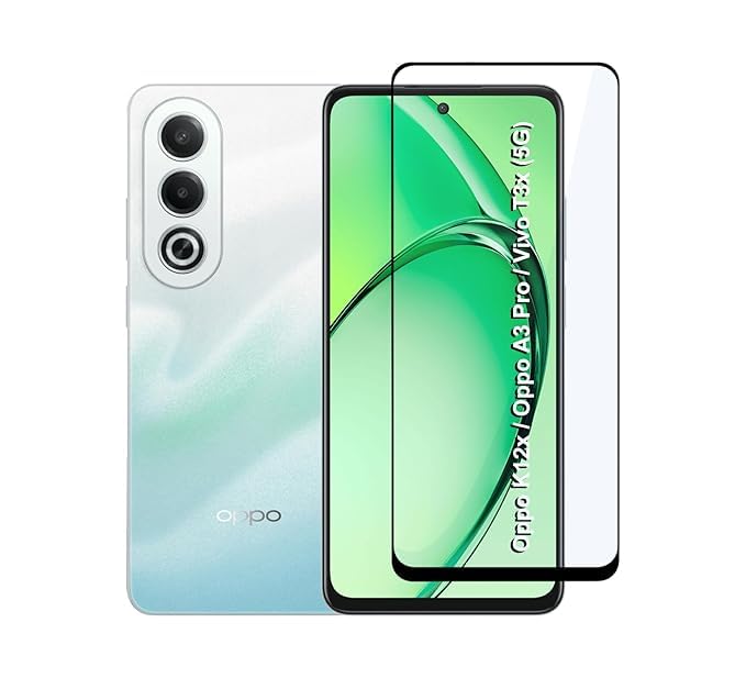 Image of Premium UV Tempered Glass Screen Protector Compatible for OPPO Reno K12X 5G (Pack Of 1) with Edge to Edge Full Coverage UV and Easy Installation Kit