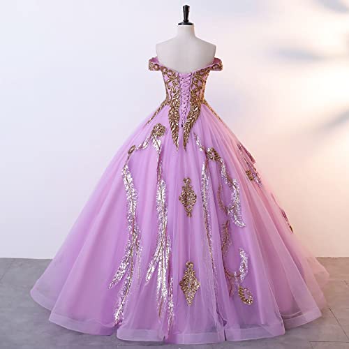 Image of Women's Beading Sweetheart Ball Gown Tulle Layed Long Quinceanera Dress