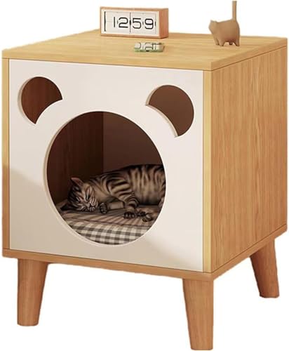 Computer Desk, Vanity Desk, Bedside Tables,Pet House, Wooden Cat House, 3 in 1 - Used as Little Dog House//Side Table, Family Bedroom Room Use style2
