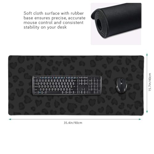 Tapis de souris grand format léopard aux finitions soignées