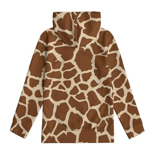 Giraffe Pattern Hoodie Teen Sweatshirt Pullover Hoode Casual Loose Big Kid Hooded Sport Shirt Tops 7-18 Years4