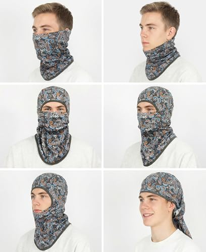Image of BOCOMAL FR Face Mask Flame Resistant Balaclava 5.5oz Lightweight Arc Rated Helmet Liner Covering Hood for Welding