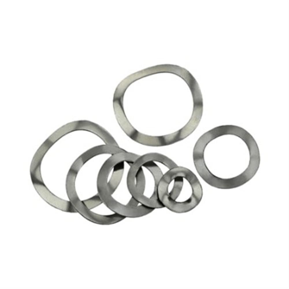 Lot de 10/50 rondelles élastiques ondulées en Acier Inoxydable M3-M41, rondelles élastiques ondulées à Trois crêtes en Acier Inoxydable 304 for Arbres de roulement(M8 x 13 x 0.3(50pcs))