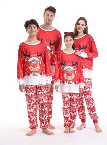 LOHILL Matching Christmas Pajamas Sets Matching Family Christmas PJs Xmas Printed Sleepwear Holiday Christmas Jammies3