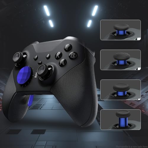 Image of CHARM FOCUS 16-in-1 Metal Thumbsticks Replacement Kits for Xbox Elite Series 2, Xbox Elite 2 Controller Accessories, Includes Magnetic Joysticks, Paddles, Silicone Caps, D-Pads, 1 Tool (Cobalt Blue)