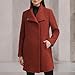 Kenneth Cole Women's Wool Blend Boucle Coat, Peacoat Paprika, Medium