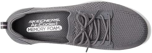 SKECHERS Women's Newbury ST-Casually Sneaker, Charcoal, 5.5 | Image 1