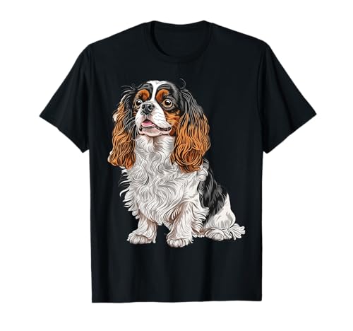 La semplice e bella illustrazione del Cavalier King Charles Spaniel disegnata a mano è perfetta per mamme e papà di cani, allevatori di cani, proprietari di nuovi cuccioli o un bel regalo commemorativo per i proprietari di cuccioli che hanno attraversato quel ponte arcobaleno