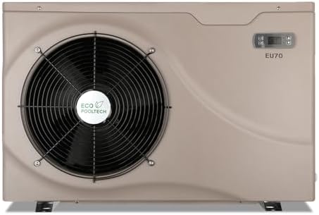 ECOPOOLTECH 20000 BTU Pool Heater for Above Ground Pool and Inground Pools, 120v Plug-in Swimming Pool Heat Pump, Smart Control No Timer Need, Fits for 11/15/16ft Pool Warmer