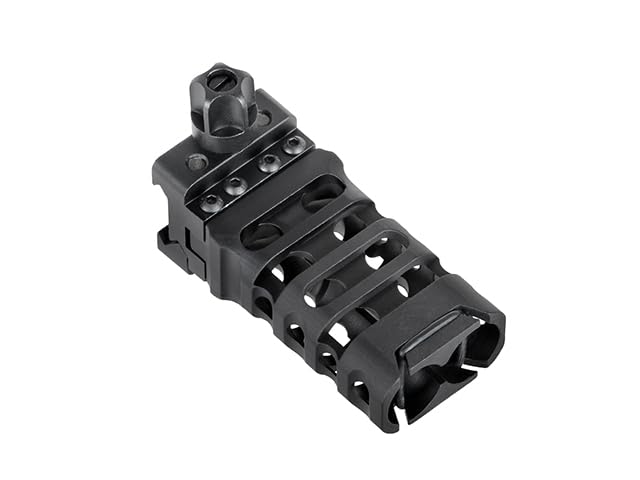 5KU Empuñadura Táctica o Grip Vertical Skeletonized para Airsoft, 80 mm, Compatible con Raíl Picatinny, Aluminio CNC, Negro, 95 g
