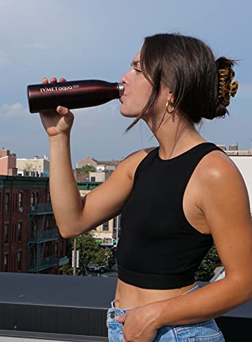 Ivmet Aqua Stainless Steel Double Wall Vacuum Insulated Drinking Bottle Flask Thermos Hydro Metal Reusable Canteen For Sport School Fitness Outdoor (Coffee Brown, 25.3 Oz/750 Ml) #TOP4