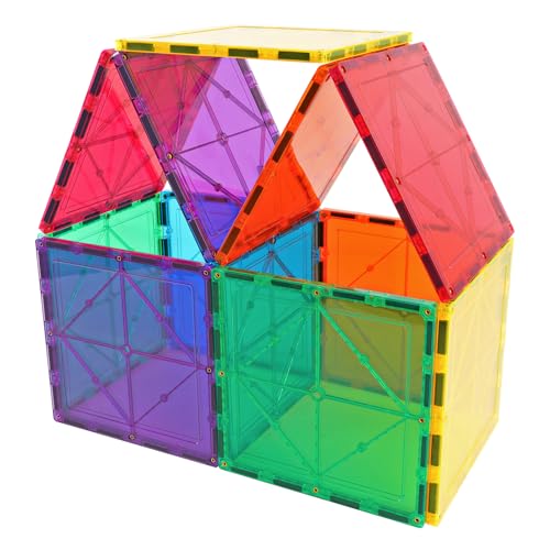 NEOFORMERS Large Magnetic Tiles Set -12PCS Square Magnetic Tiles Expansion Pack STEM Educational Construction Stacking Blocks Compatible with Major Brands