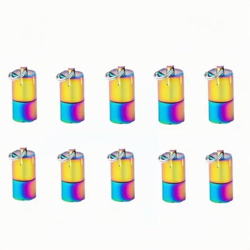 Encendedor metálico mini recargable con llavero x10