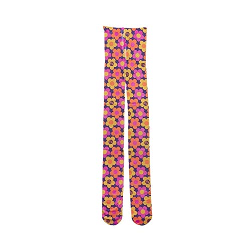 Image of Vintage 60s Printed Funky Tights for Women Y2K Tie Dye Mesh Pantyhose Skinny Body Shaping Leggings Streetwear