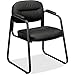 Basyx SofThread Leather Sled Base Guest Chair