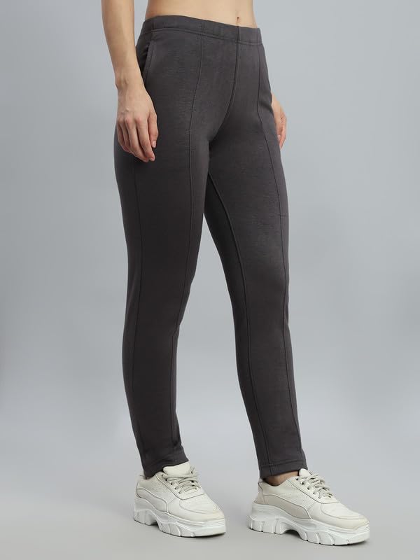 Image of GO COLORS Solid Ultra Warm Kurti Pant for Women | Mid Rise, Warm tech