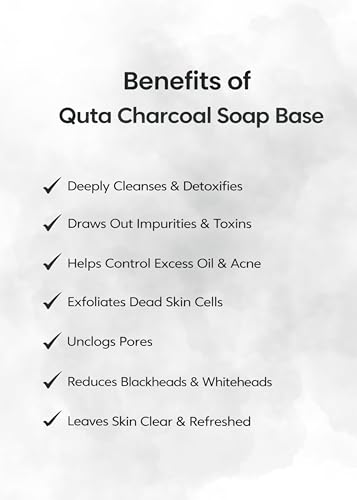 Image of Activated Charcoal Glycerin Soap Base 950 g - Detox Melt & Pour Base for DIY Soap Making, Deep Cleansing Formula, SLS Free, Paraben Free, Alcohol Free