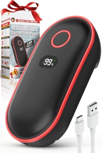 Rechargeable Electric Can Opener, One-Touch Automatic, Smooth Edg...