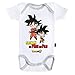Baby Geek Saiyan de père en Fils - Goku et Goten - Dragon Ball Super - Body Bébé Manches Courtes (3-6 Mois)
