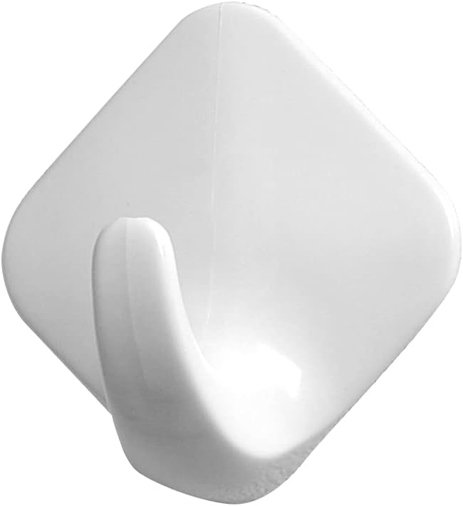 1 X Spectrum Diversified 27100 Small Magnetic Diamond Plastic Hook, White (4 Per Card)