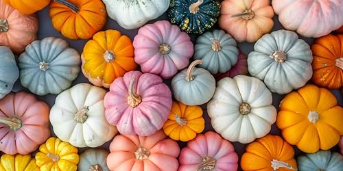 Bright and Colorful Pumpkin Patch Seeding Kit (20 Mixed Seeds) - Mix of Amazing Colors Pink Black Blue Orange White. Seeds for Planting