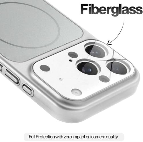 Image of for iPhone 11 Pro |Convert to 17 pro /17 Pro Max Style Premium Back Glass Converter Cover Magnetic Case for iPhone 11 Pro |Convert to 17 pro /17 Pro Max (Silver)