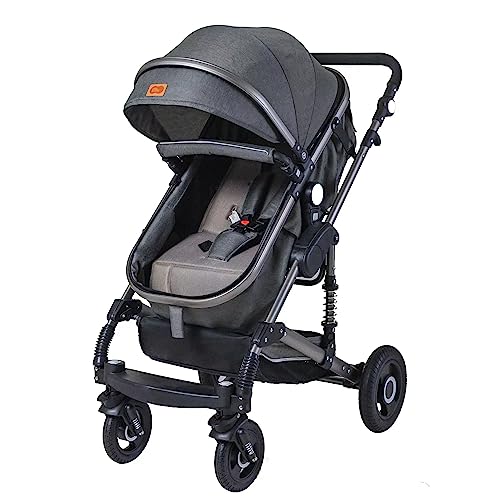 Coolshare Baby Stroller For Toddler, Foldable Aluminum Alloy Pushchair With Adjustable Backrest, 2 In 1 High Landscape Convertible Reversible Bassinet Pram For Infant & Toddler,3D Suspension（0-18M） #TOP19