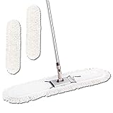 Eyliden 36' Professional Industrial Mop, Commercial Cotton Dust Mops Broom, Telescopic Handle Residential Commercial Floor Cleaning Tools for Home Mall Hotel Office Garage (White, 36')