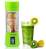 TOWABO USB Juicer Cup, Fruit Mixing Machine, Portable Personal Size Electric Rechargeable Mixer, Blender, Water Bottle