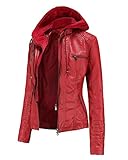 veste simili cuir rouge zara Matériau : cuir synthétique, doux, confortable, doux pour la peau.
