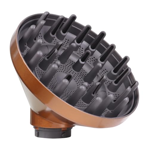 Laymi Diffusor für Dyson long langer Zacken diffuser für Dyson Airwrap Diffusor Aufsatz Zubehör für Haartrockner locken für Gewelltes und Lockiges Haar Umwandlung Curling Styler gold gelb-braun