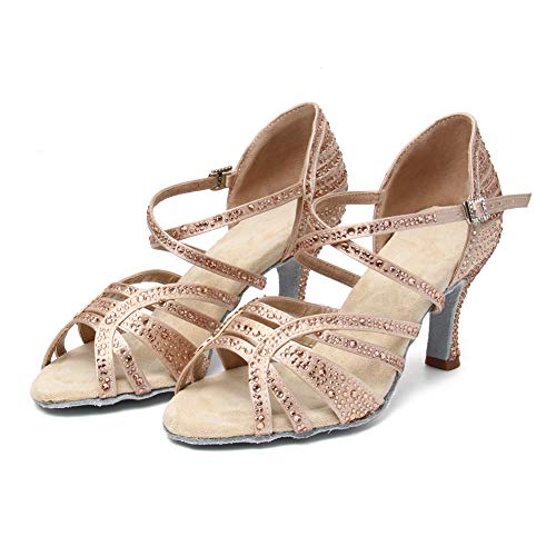 Chaussures de danse de salon HROYL au design raffiné beige 42 - 5