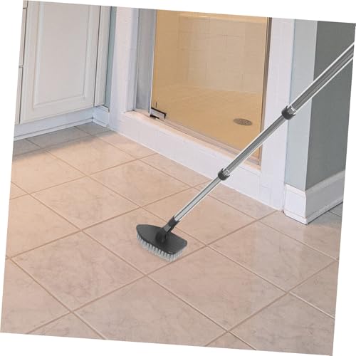Brosse de nettoyage avec manche extensible pour joints et toilettes