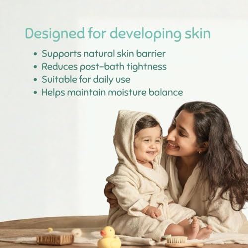 Image of Indimums Natural Baby Body Wash 1 Litre (2x500ml) |Cleans Without Stripping | Supports Skin Barrier | Reetha & Shikakai Not SLS | pH Balanced | Tear-Free | Dermatologist Tested | Best Value Pack