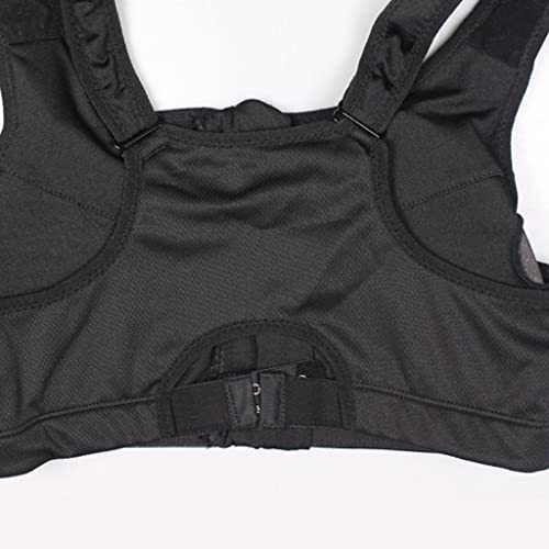 Baoblaze Sutiã Esportivo Feminino com Zíper Push Up Sutiã Fitness Top Esportivo Acolchoado de Corrid