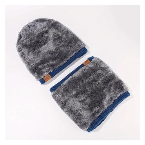 Conjunto de gorro, bufanda y guantes para invierno con orejeras de punto grueso protector 2