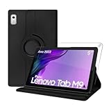 Capa Capinha case giratoria Para Lenovo Tab M9 9' Polegadas Ano 2022 Premium com Pelicula Alamo preta