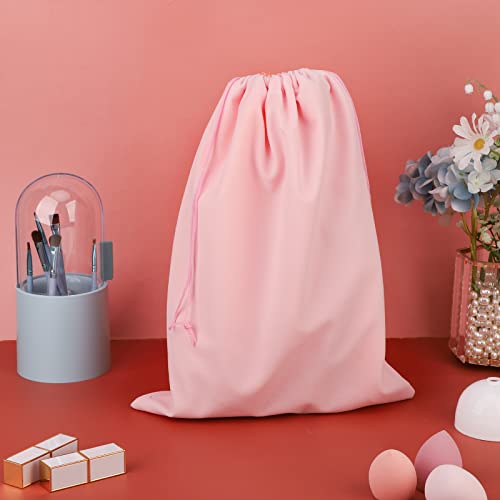 Bolsa grande de terciopelo rosa Segbeauty para proteger piezas delicadas 7