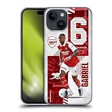 Head Case Designs Officially Licensed Arsenal FC Gabriel Magalhães 2022/23 First Team Hard Back Case Compatible with Apple iPhone 15